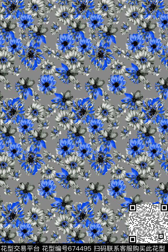 碎花女装春夏传统印花华亿平台下载（图片编号: 674495） - 瓦栏（Walan）