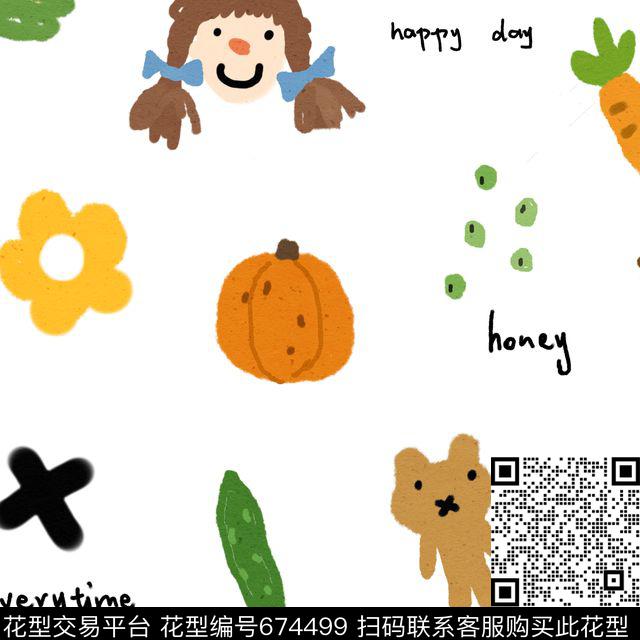 婴童清新文艺传统印花华亿平台下载（图片编号: 674499） - 瓦栏（Walan）