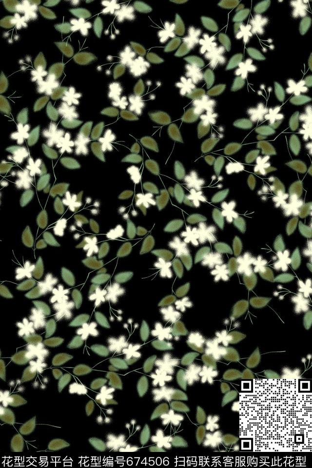 花卉花鸟乱花数码印花华亿平台下载（图片编号: 674506） - 瓦栏（Walan）