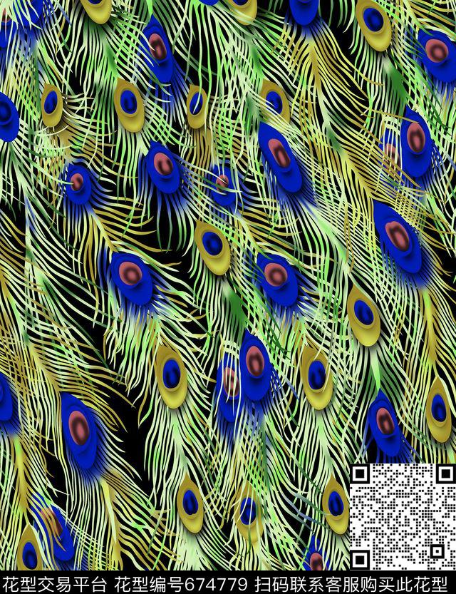 羽毛数码印花华亿平台下载（图片编号: 674779） - 瓦栏（Walan）