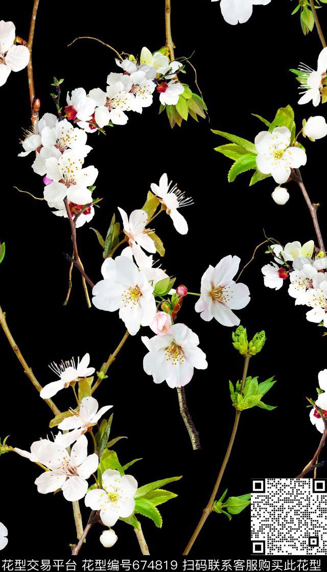 花卉时尚女装数码印花华亿平台下载（图片编号: 674819） - 瓦栏（Walan）