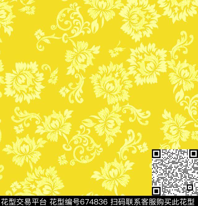 小碎花花朵花卉传统印花华亿平台下载（图片编号: 674836） - 瓦栏（Walan）