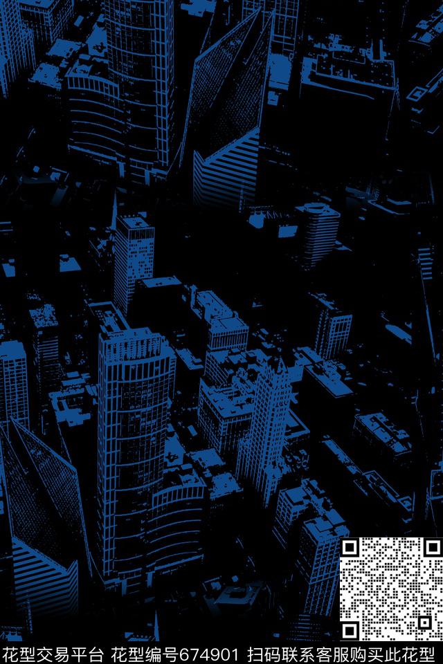 都市建筑几何数码印花华亿平台下载（图片编号: 674901） - 瓦栏（Walan）