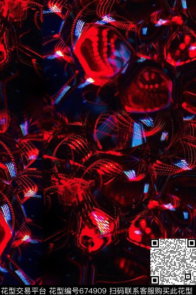 抽象锦鲤艺术数码印花华亿平台下载（图片编号: 674909） - 瓦栏（Walan）