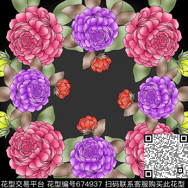 花卉时尚大牌传统印花华亿平台下载（图片编号: 674937） - 瓦栏（Walan）