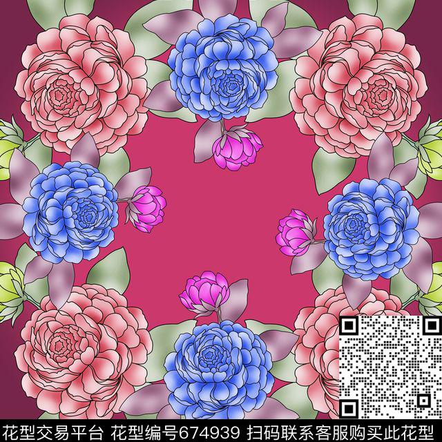 花卉时尚大牌传统印花华亿平台下载（图片编号: 674939） - 瓦栏（Walan）