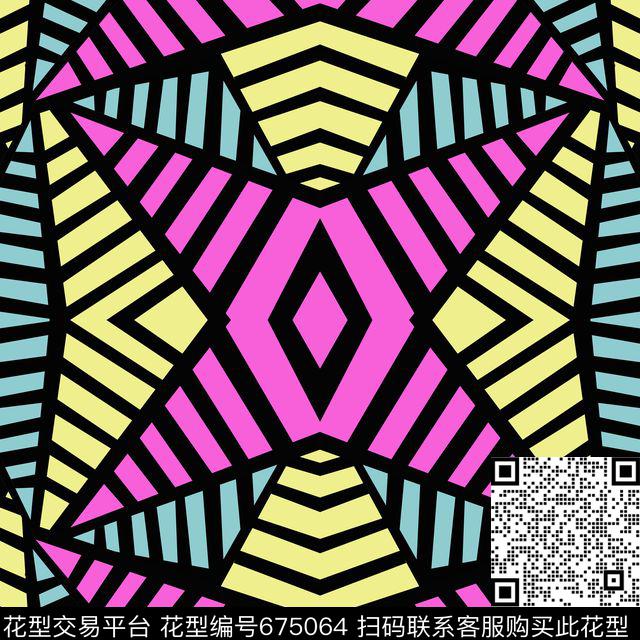 不规则几何三角形五角星传统印花华亿平台下载（图片编号: 675064） - 瓦栏（Walan）