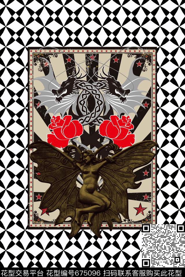 民族风图腾宫廷风数码印花华亿平台下载（图片编号: 675096） - 瓦栏（Walan）