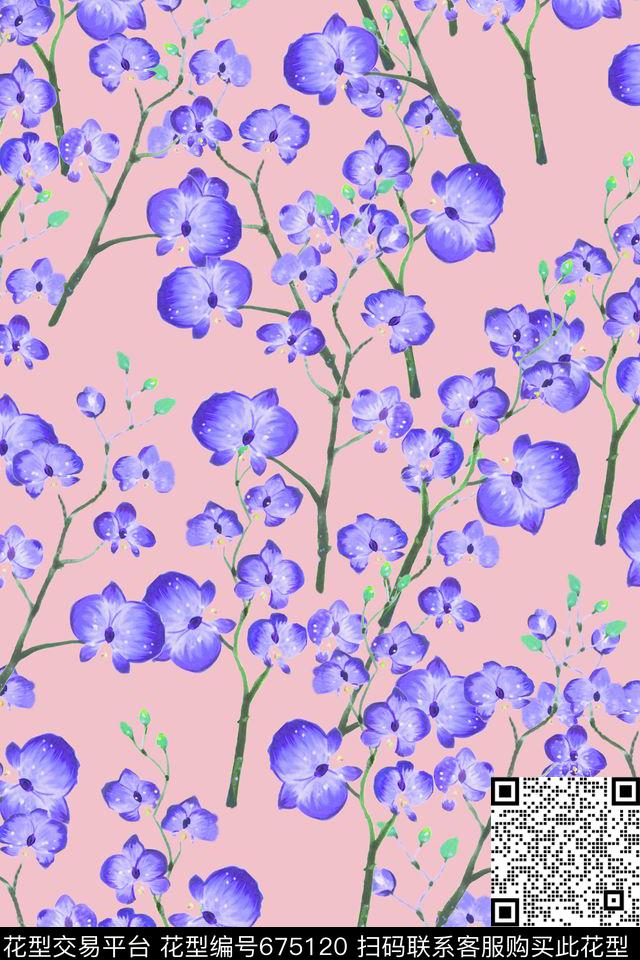 水彩花卉小碎花女装数码印花华亿平台下载（图片编号: 675120） - 瓦栏（Walan）