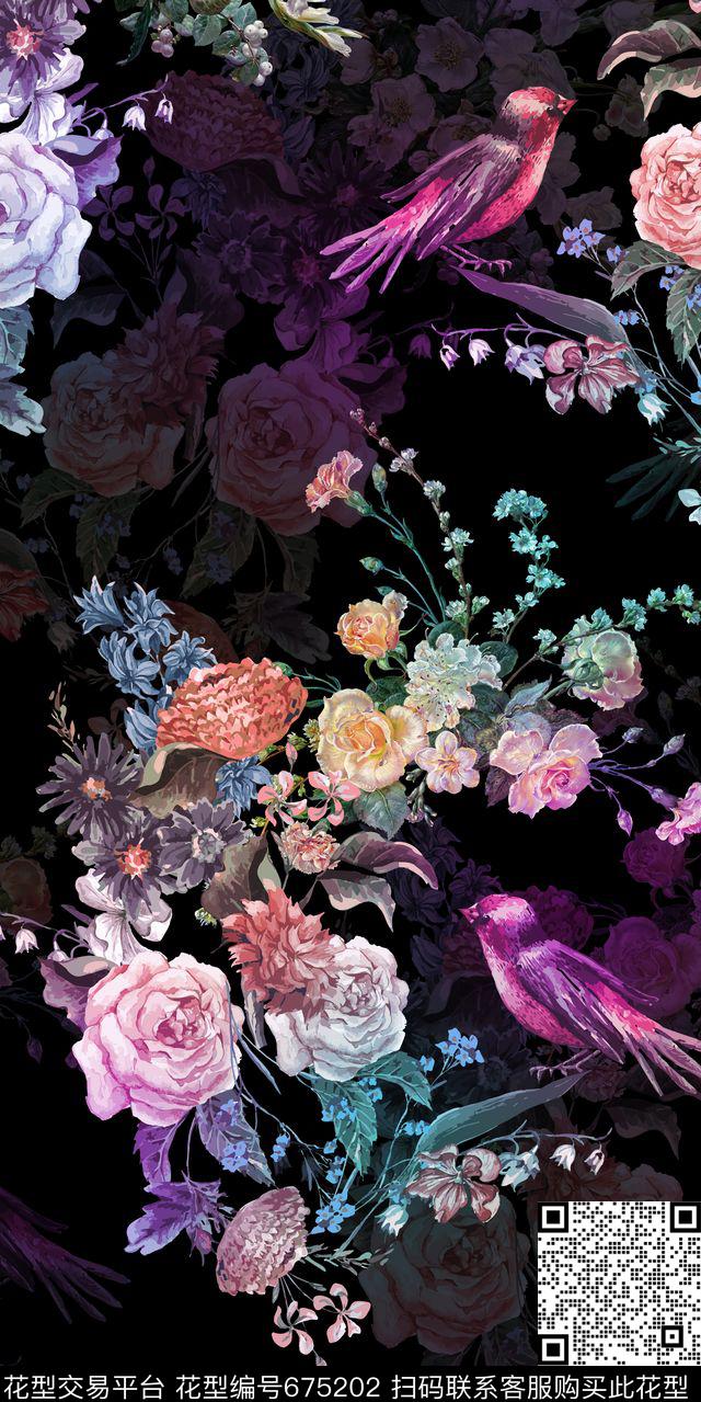 小碎花花朵花卉数码印花华亿平台下载（图片编号: 675202） - 瓦栏（Walan）
