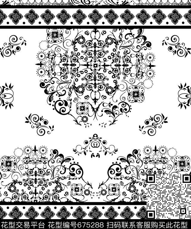异域风情民族风传统花卉传统印花华亿平台下载（图片编号: 675288） - 瓦栏（Walan）