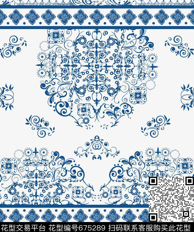 异域风情民族风传统花卉传统印花华亿平台下载（图片编号: 675289） - 瓦栏（Walan）