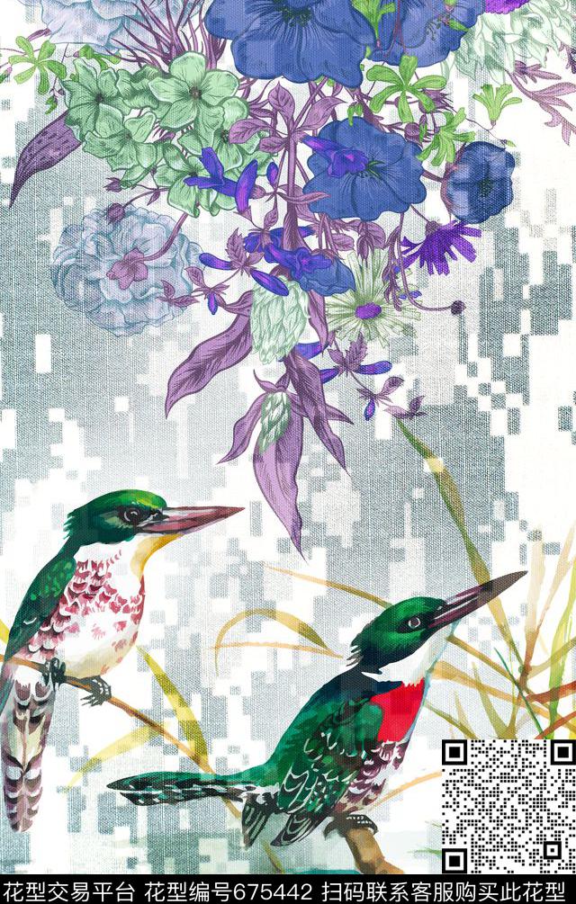 定位迷彩花草数码印花华亿平台下载（图片编号: 675442） - 瓦栏（Walan）
