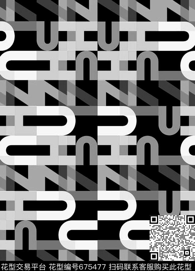 解构色块几何数码印花华亿平台下载（图片编号: 675477） - 瓦栏（Walan）