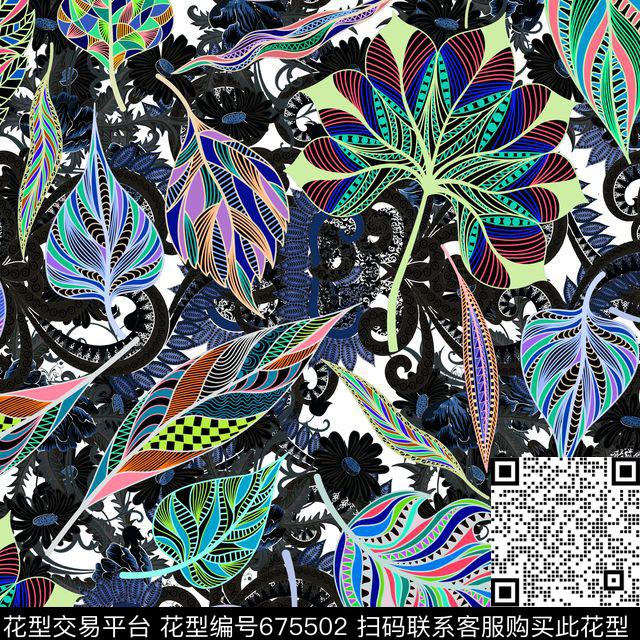 花卉蔓藤花卉底纹佩斯利数码印花华亿平台下载（图片编号: 675502） - 瓦栏（Walan）