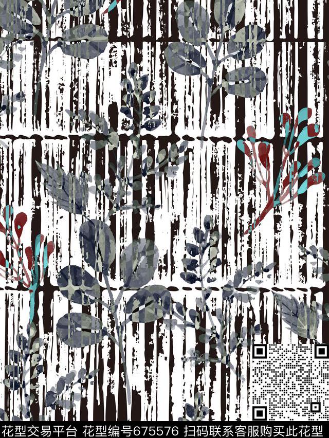 女装几何小碎花数码印花华亿平台下载（图片编号: 675576） - 瓦栏（Walan）