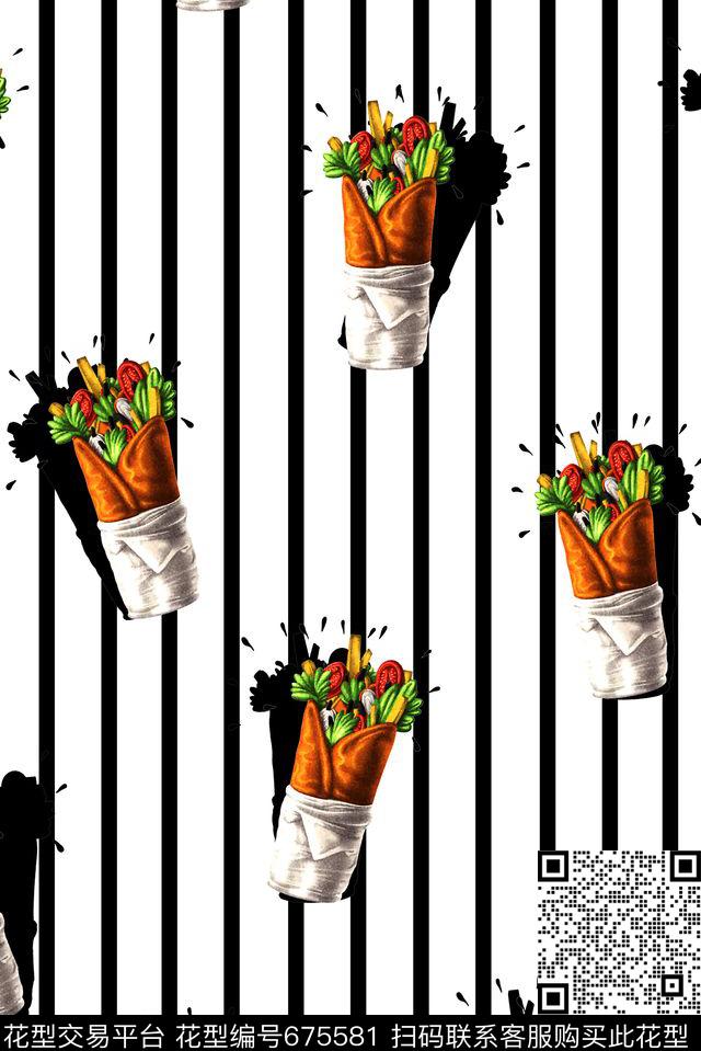 条纹女装童装数码印花华亿平台下载（图片编号: 675581） - 瓦栏（Walan）