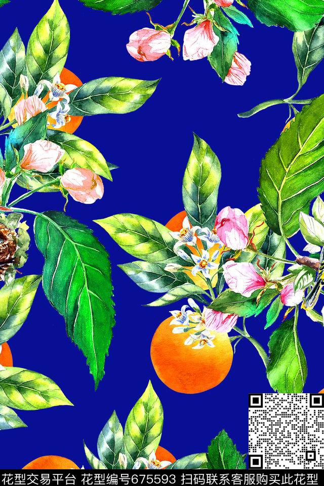 泳装水果花卉数码印花华亿平台下载（图片编号: 675593） - 瓦栏（Walan）