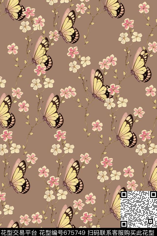 花朵花卉传统印花华亿平台下载（图片编号: 675749） - 瓦栏（Walan）