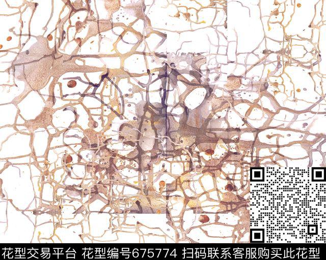 空间几何迷幻抽象面料急诊--密集恐惧症传统印花华亿平台下载（图片编号: 675774） - 瓦栏（Walan）