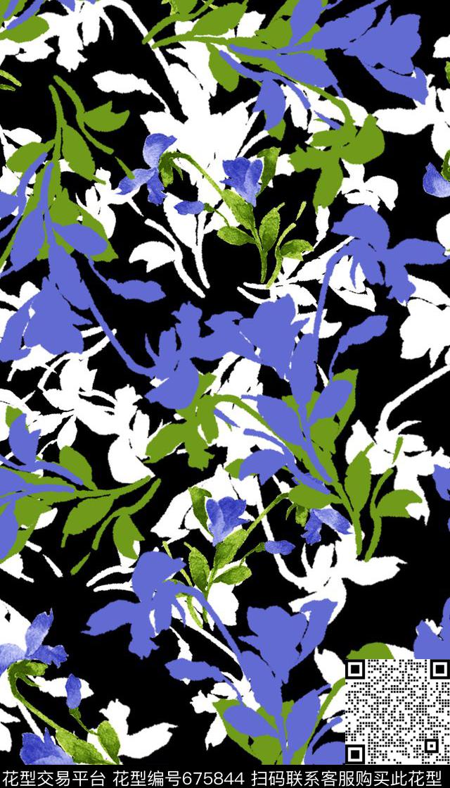 抽象花卉女装泳装传统印花华亿平台下载（图片编号: 675844） - 瓦栏（Walan）
