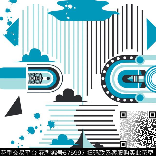 韩国日韩风不规则几何传统印花华亿平台下载（图片编号: 675997） - 瓦栏（Walan）