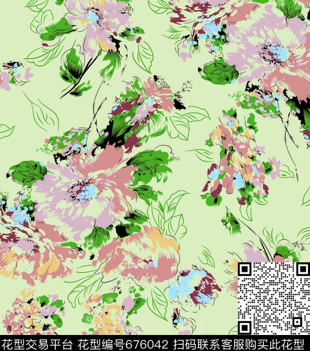 花瓣小碎花花朵传统印花华亿平台下载（图片编号: 676042） - 瓦栏（Walan）