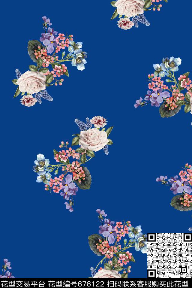 清爽手绘沙发布数码印花华亿平台下载（图片编号: 676122） - 瓦栏（Walan）