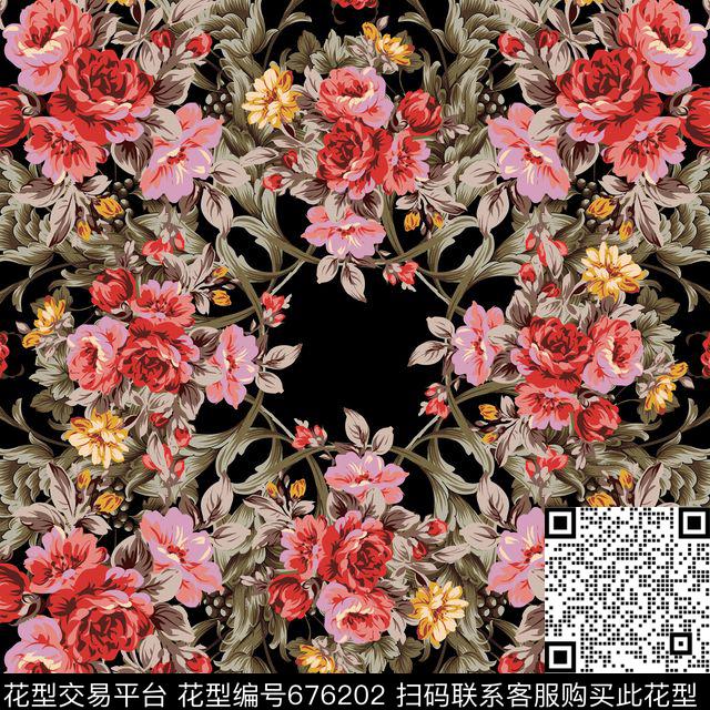 大牌时尚欧式卷草方巾传统印花华亿平台下载（图片编号: 676202） - 瓦栏（Walan）