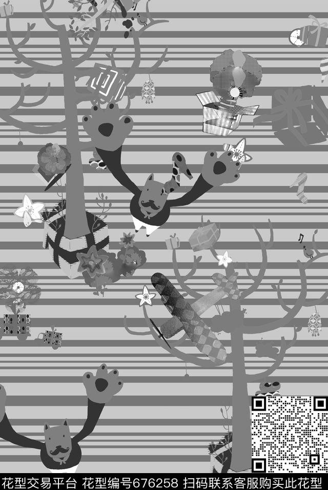 礼物树飞机数码印花华亿平台下载（图片编号: 676258） - 瓦栏（Walan）