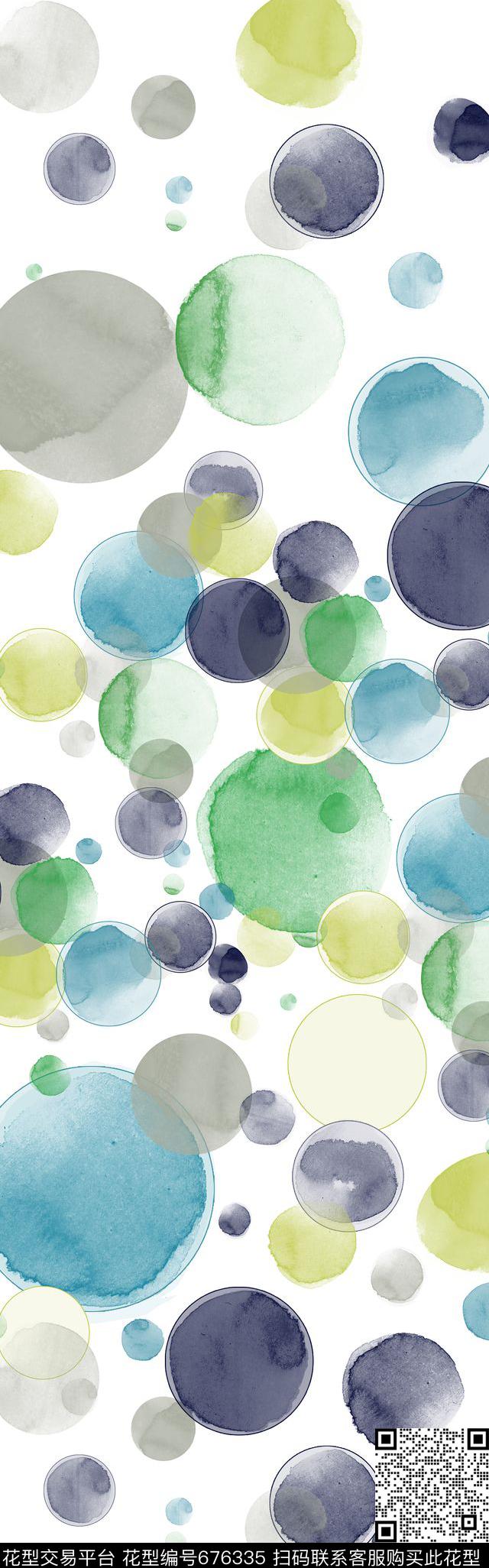 休闲时尚波点数码印花华亿平台下载（图片编号: 676335） - 瓦栏（Walan）