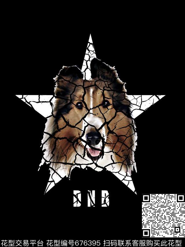 大狗纹理男装T恤数码印花华亿平台下载（图片编号: 676395） - 瓦栏（Walan）