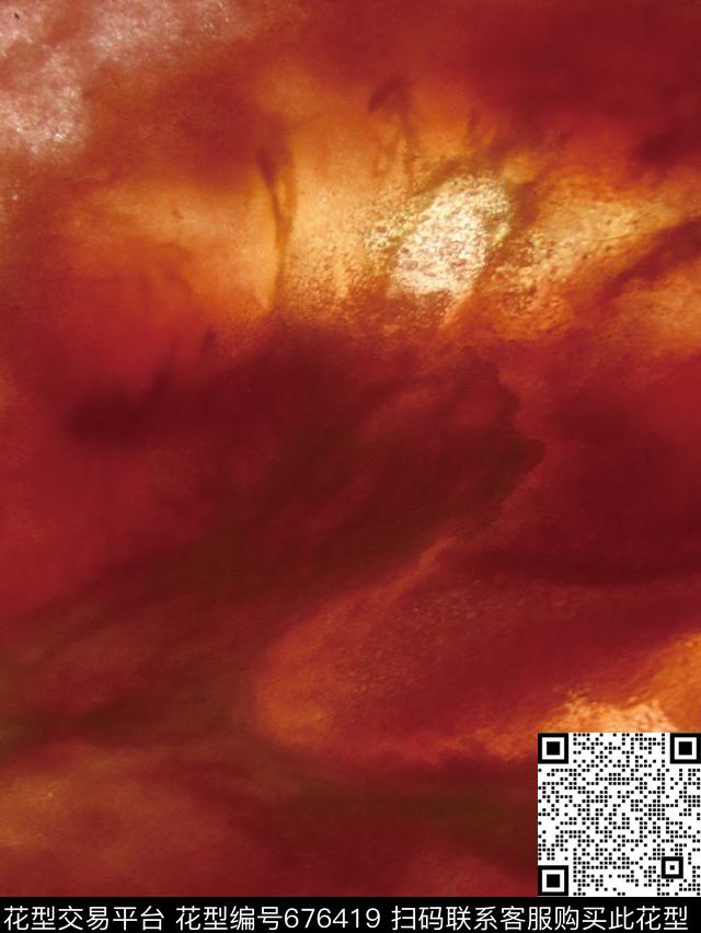 抽象简约朦胧数码印花华亿平台下载（图片编号: 676419） - 瓦栏（Walan）