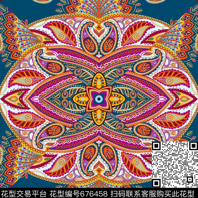 欧美波西米亚民族风传统印花华亿平台下载（图片编号: 676458） - 瓦栏（Walan）