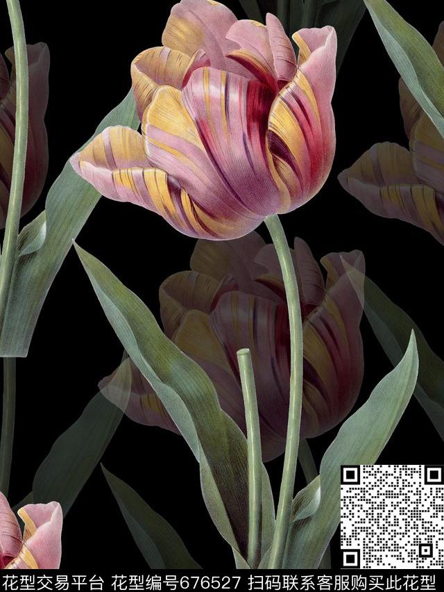 花卉植物女装华亿平台数码印花华亿平台下载（图片编号: 676527） - 瓦栏（Walan）