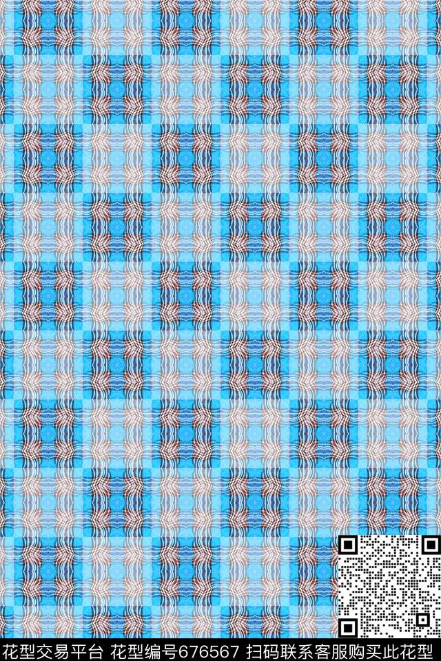 格子图案异样格子格子混搭数码印花华亿平台下载（图片编号: 676567） - 瓦栏（Walan）