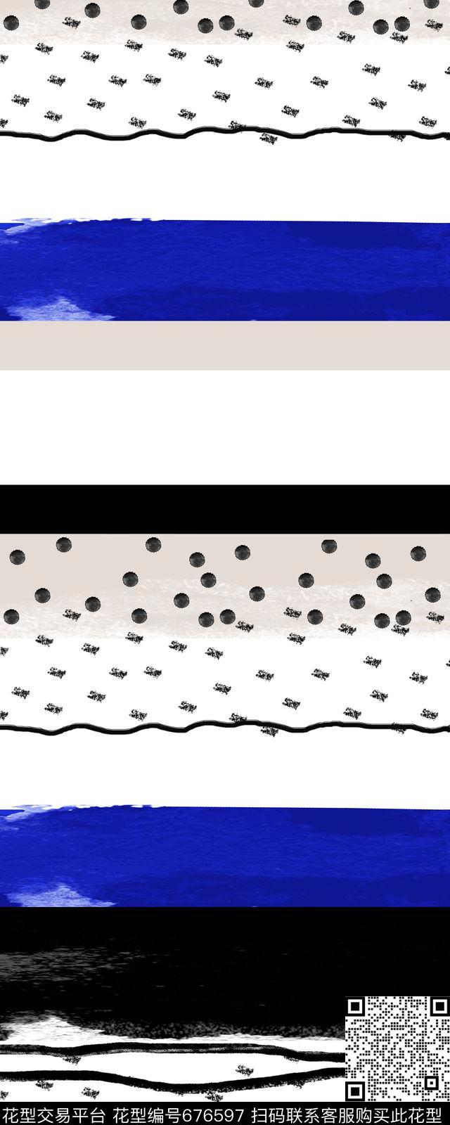 波浪条纹横条条子数码印花华亿平台下载（图片编号: 676597） - 瓦栏（Walan）