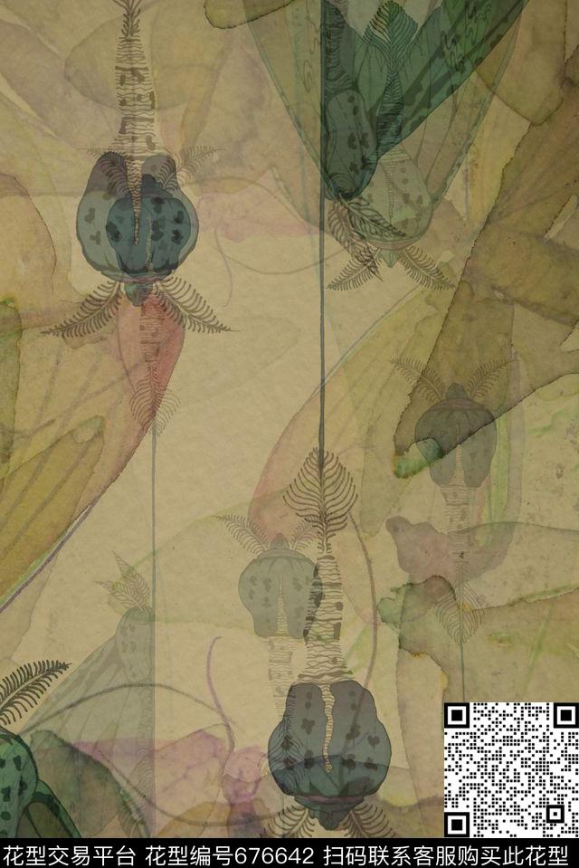 昆虫数码印花华亿平台下载（图片编号: 676642） - 瓦栏（Walan）