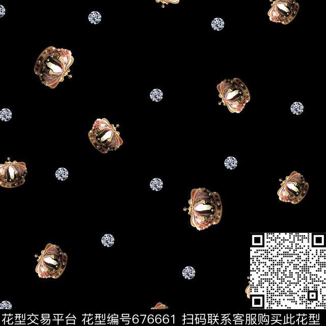 钻石皇冠男装数码印花华亿平台下载（图片编号: 676661） - 瓦栏（Walan）