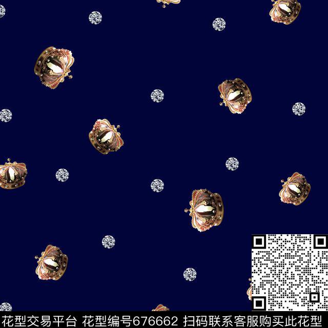 钻石皇冠男装数码印花华亿平台下载（图片编号: 676662） - 瓦栏（Walan）