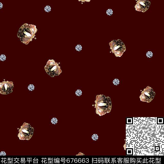 钻石皇冠男装数码印花华亿平台下载（图片编号: 676663） - 瓦栏（Walan）