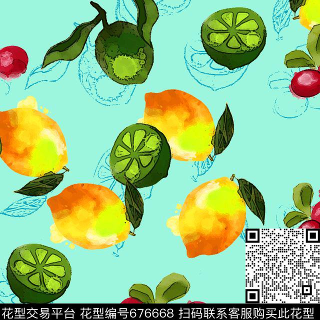 热带鱼天堂鸟花棕榈叶数码印花华亿平台下载（图片编号: 676668） - 瓦栏（Walan）