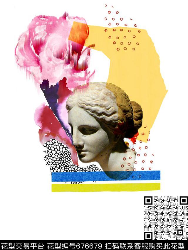 色块小方块不规则几何数码印花华亿平台下载（图片编号: 676679） - 瓦栏（Walan）