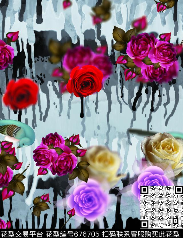 莫妮卡-大牌华亿平台数码印花华亿平台下载（图片编号: 676705） - 瓦栏（Walan）