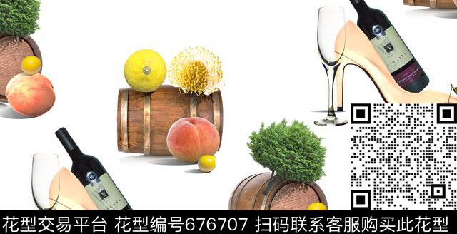 酒庄水果高跟鞋数码印花华亿平台下载（图片编号: 676707） - 瓦栏（Walan）