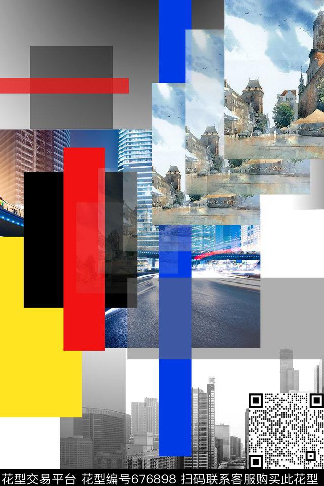 定位女装几何数码印花华亿平台下载（图片编号: 676898） - 瓦栏（Walan）