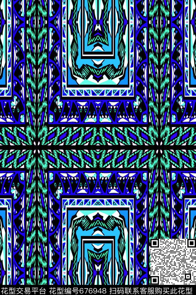 波西米亚土耳其风格迪拜传统印花华亿平台下载（图片编号: 676948） - 瓦栏（Walan）