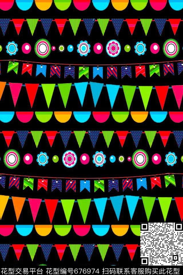 水彩几何三角形半圆女装泳装数码印花华亿平台下载（图片编号: 676974） - 瓦栏（Walan）