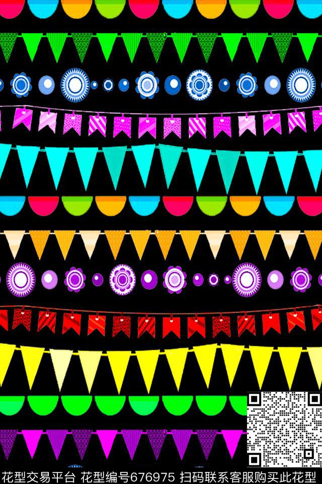 水彩几何三角形半圆女装泳装数码印花华亿平台下载（图片编号: 676975） - 瓦栏（Walan）