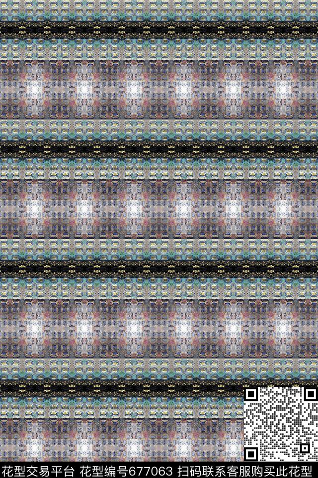 格子图案格子混搭创意格子数码印花华亿平台下载（图片编号: 677063） - 瓦栏（Walan）